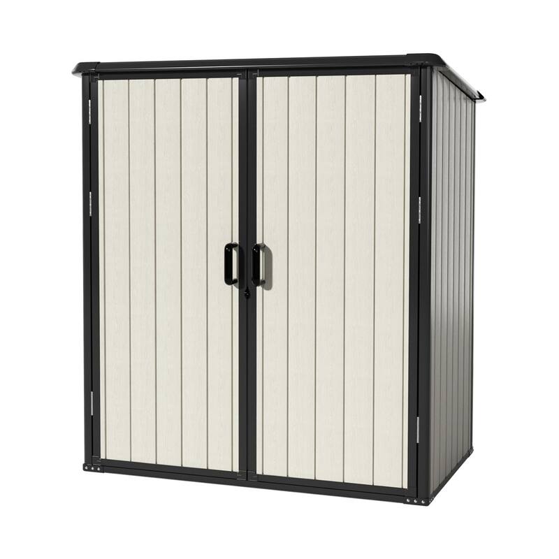 5.0'x3.1'Resin Outdoor Storage Shed with Lockable Door