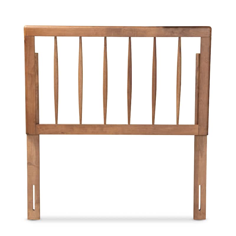 Valin Contemporary Ash Walnut Finished Wood Headboard