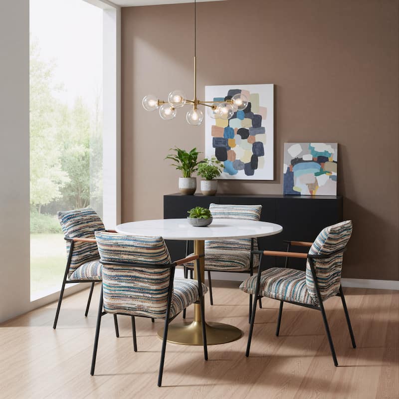 Ithaca Dining Table White & Gold