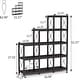 preview thumbnail 5 of 17, Corner Bookshelf 9-cube Stepped Etagere Bookcase - N/A