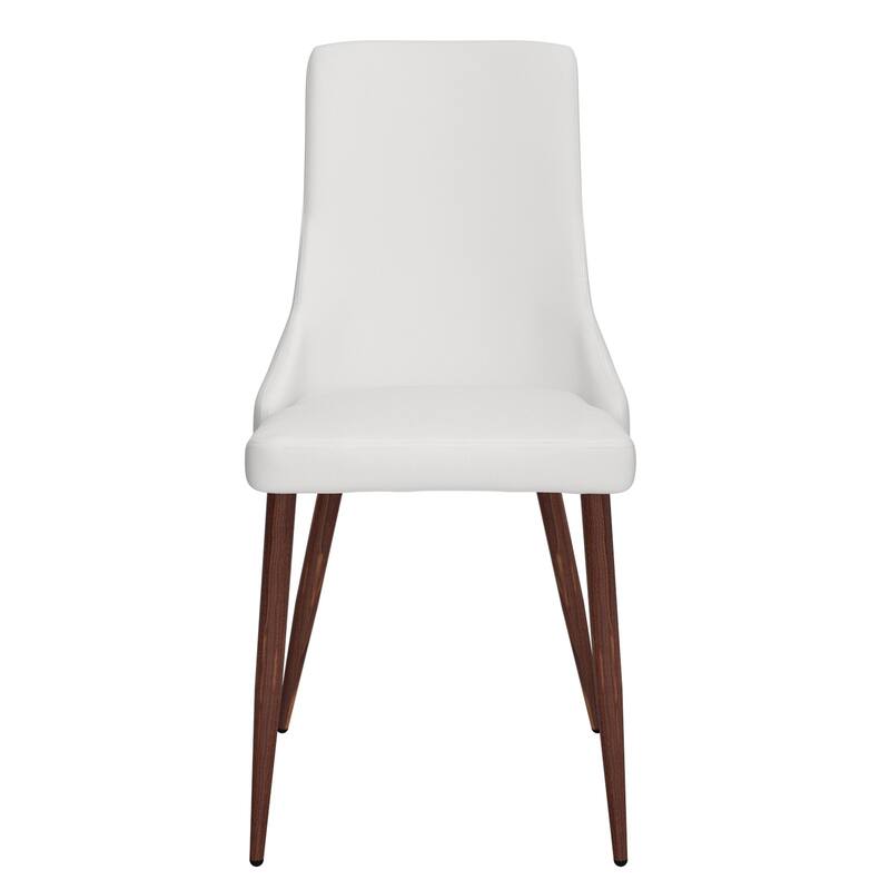 Mid-Century Faux Leather and Metal Dining Chair, Set of 4