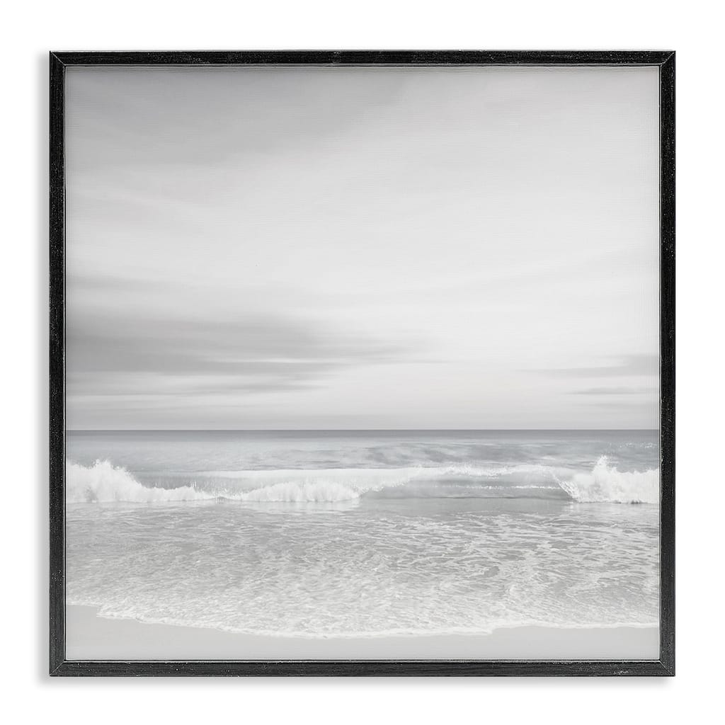 Stupell Soft Peaceful Beach Waves Framed Giclee Art Design By Maggie Olsen