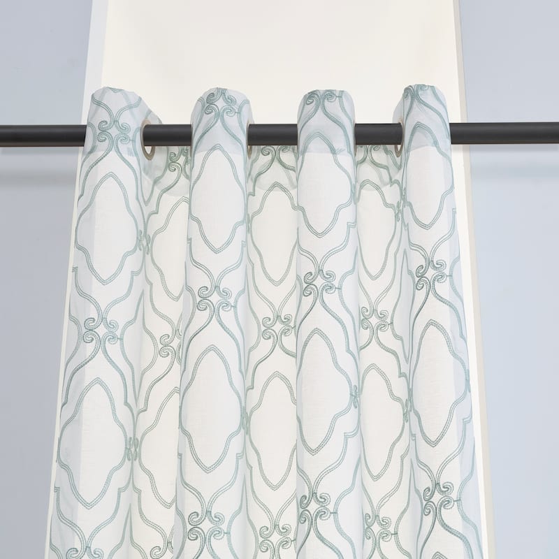 Lyndale Adelaide Embroidered Sheer Curtain