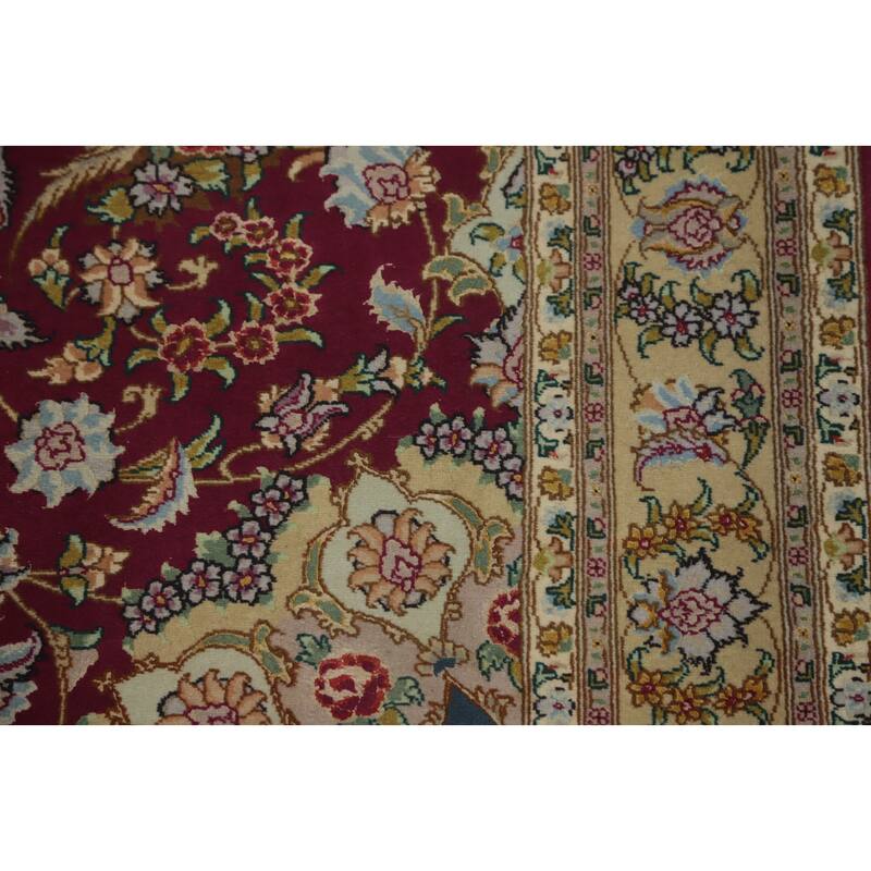 Hand Knotted Oriental 100% Wool Carpet Traditional Floral Red Sumak Area Rug - 5' 0'' X 3' 5''