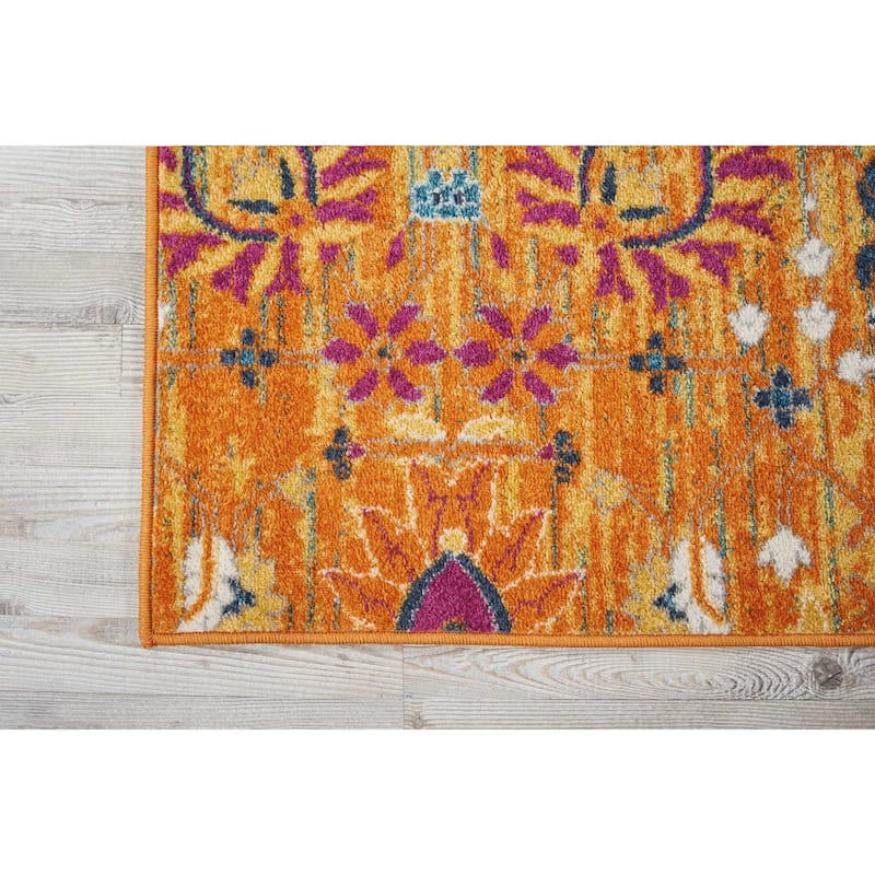 Nourison Passion Boho French Country Floral Area Rug.