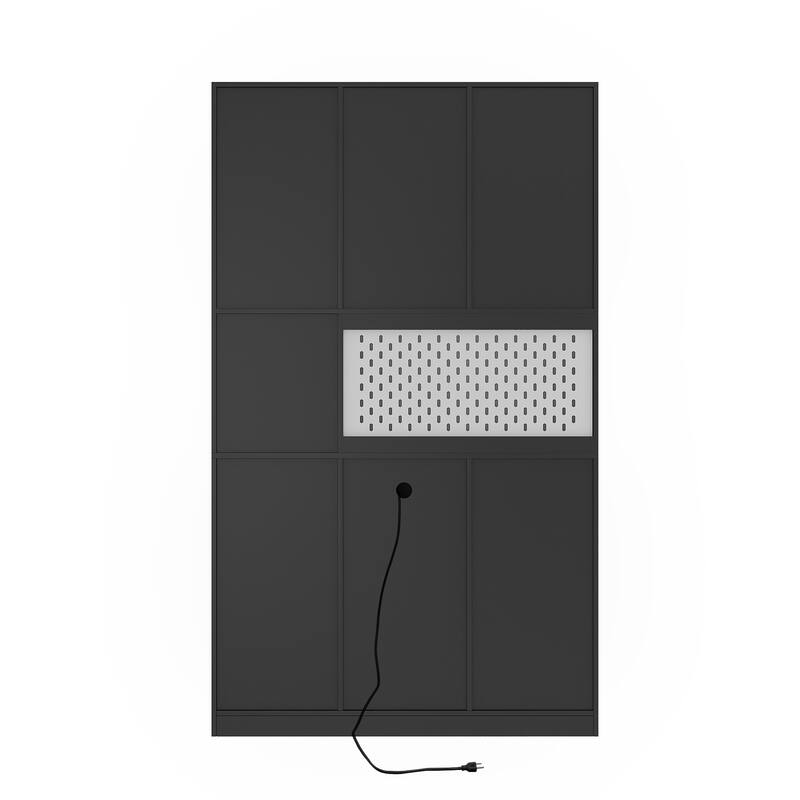 Roomfitters 74" Kitchen Pantry Cabinet with Charging Station & USB Ports, Large Food Storage Cupboard, Microwave Stand