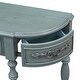 preview thumbnail 31 of 42, Vintage Curved Console Table Sofa Table Entryway Table with 4 Drawers and Bottom Shelf