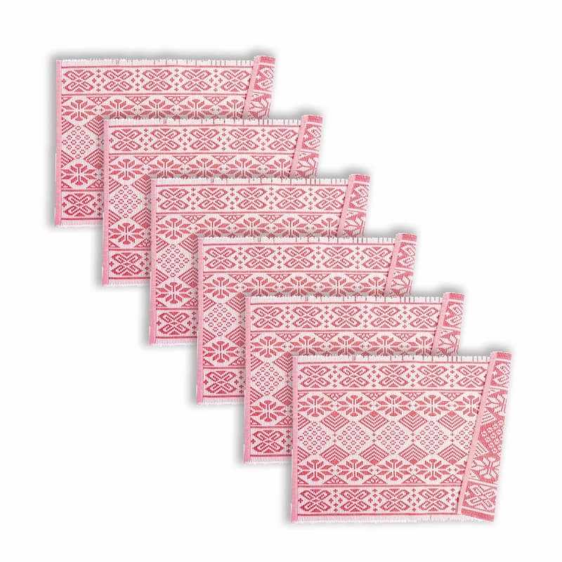 Scandinavian Jacquard Cotton Woven Placemats - Set of 6