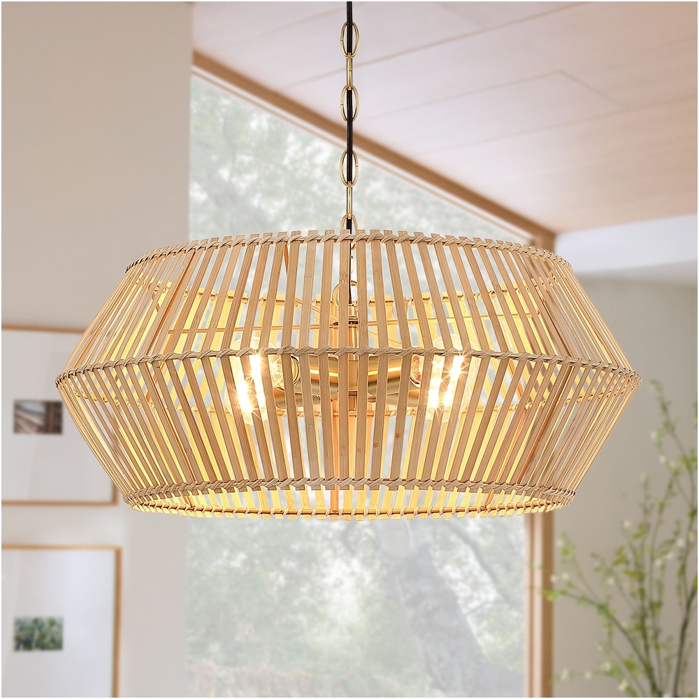 Brass bamboo chandelier discount