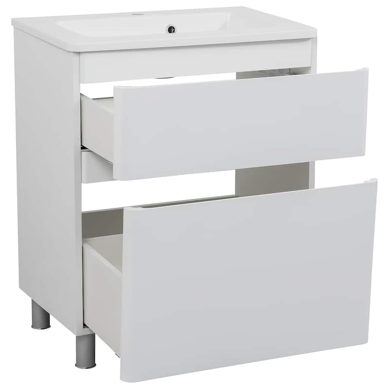 Modern Free Standing Bathroom Vanity with Washbasin | Comfort Collection mirror Omega R-line 40" included
