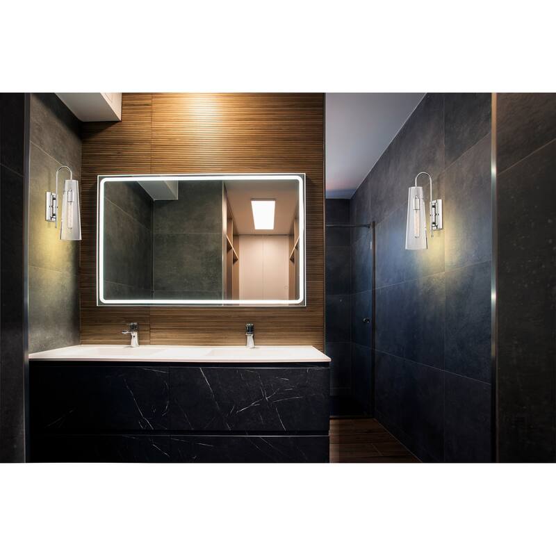 Alondra - 1 Light Sconce with Clear Glass - Polished Nickel Finish