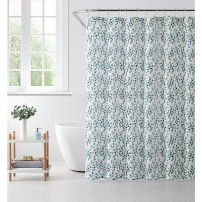 Leaf Shower Curtain With Eucalyptus Design