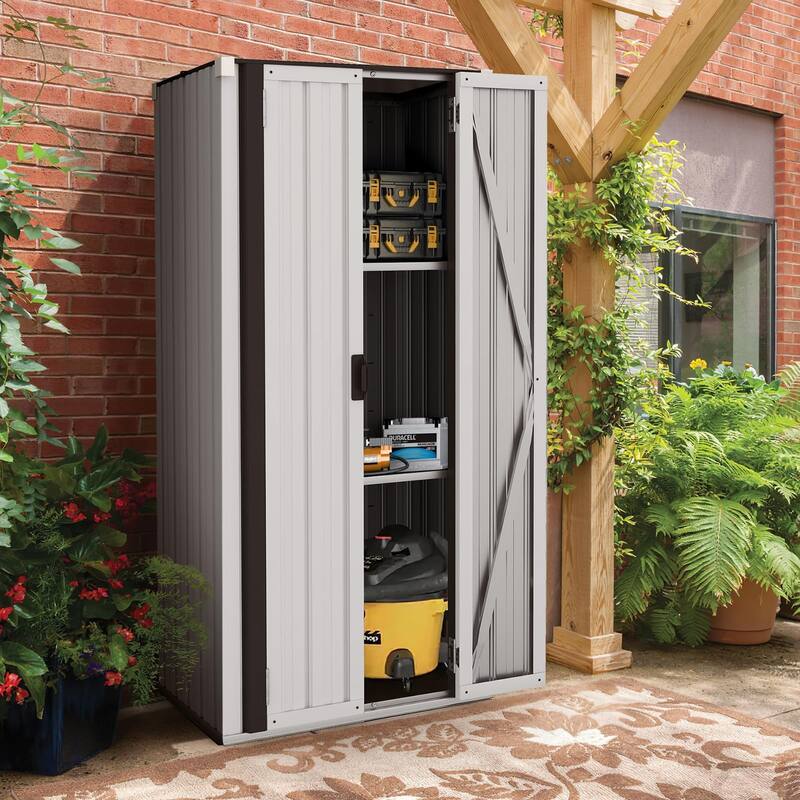 AECOJOY Storage Cabinet Waterproof with Adjustable Shelves - N/A - White