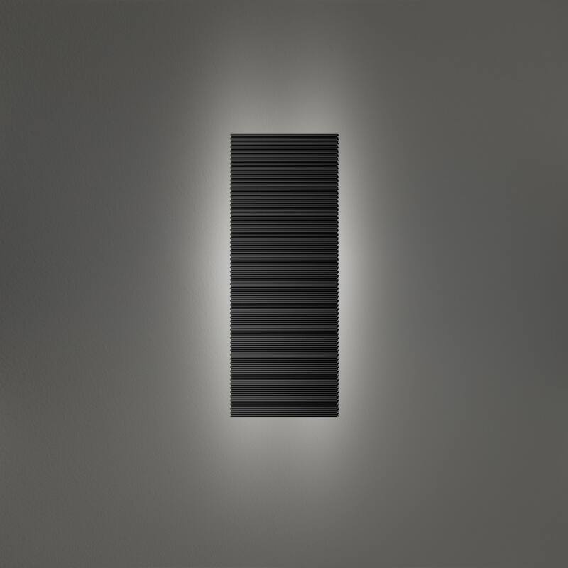 Pillar 16in LED Outdoor Wall Light Selectable CCT 2700-3000-3500-4000K set to 2700K in Black