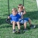 preview thumbnail 8 of 12, Backyard Discovery Whispering Point Light Gray Cedar Wood Swing Set - 15'3" x 11'6"