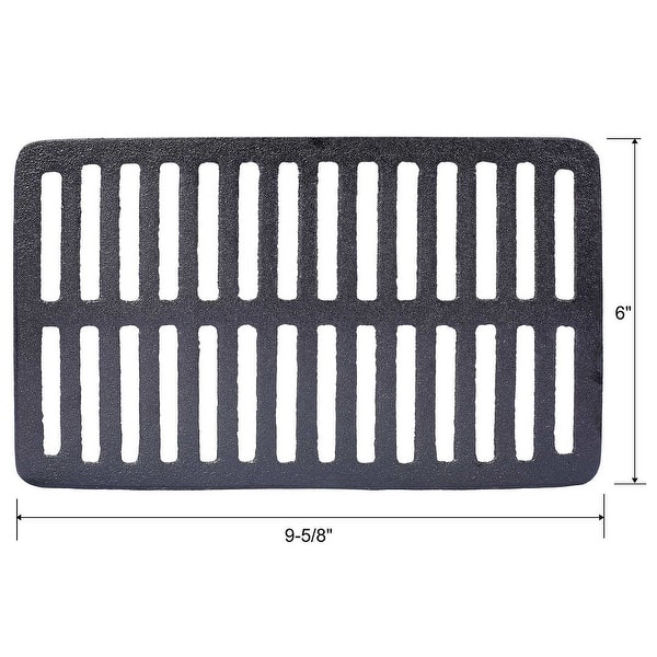 dimension image slide 0 of 2, Oval Cast Iron Portable Outdoor Grill with Carry Handle Charcoal Fueled - 19"L