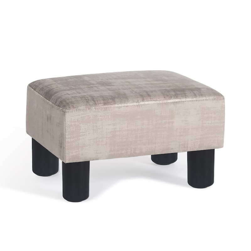 Adeco 15" Ottoman Footstool - Grey - Small