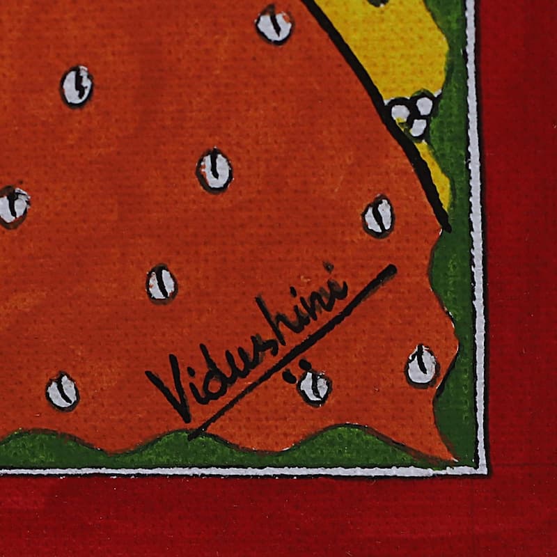 Novica Handmade Ardhnareshwar Ii - The Union Madhubani Painting