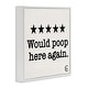 preview thumbnail 18 of 23, Stupell Bathroom Rating Five Starts Would Poop Here Again Black Framed Art, 12x12, Proudly Made in USA