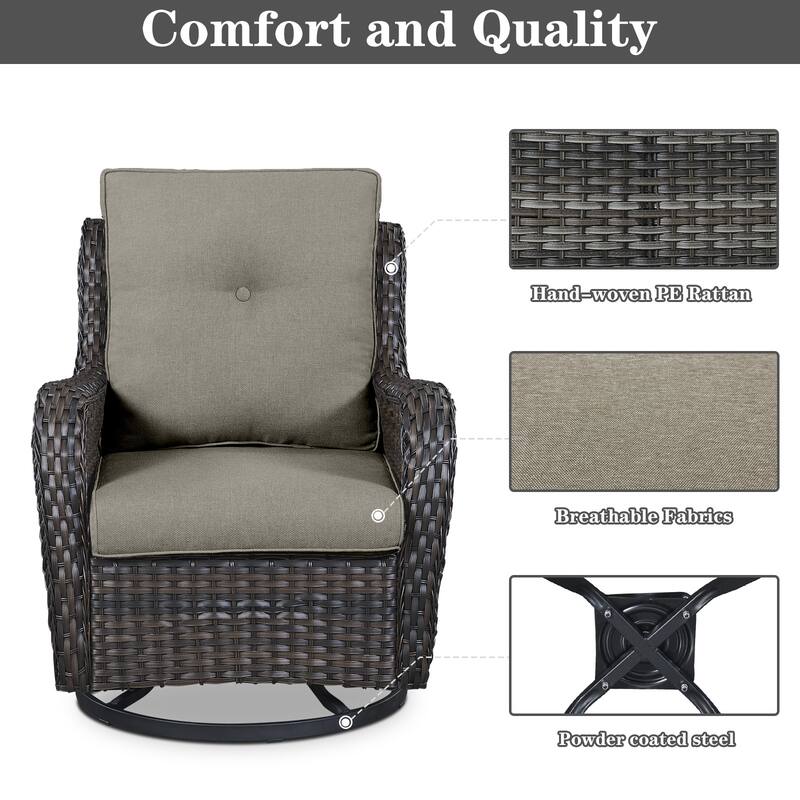 Patio Sofa Sets with Fire Pit Table