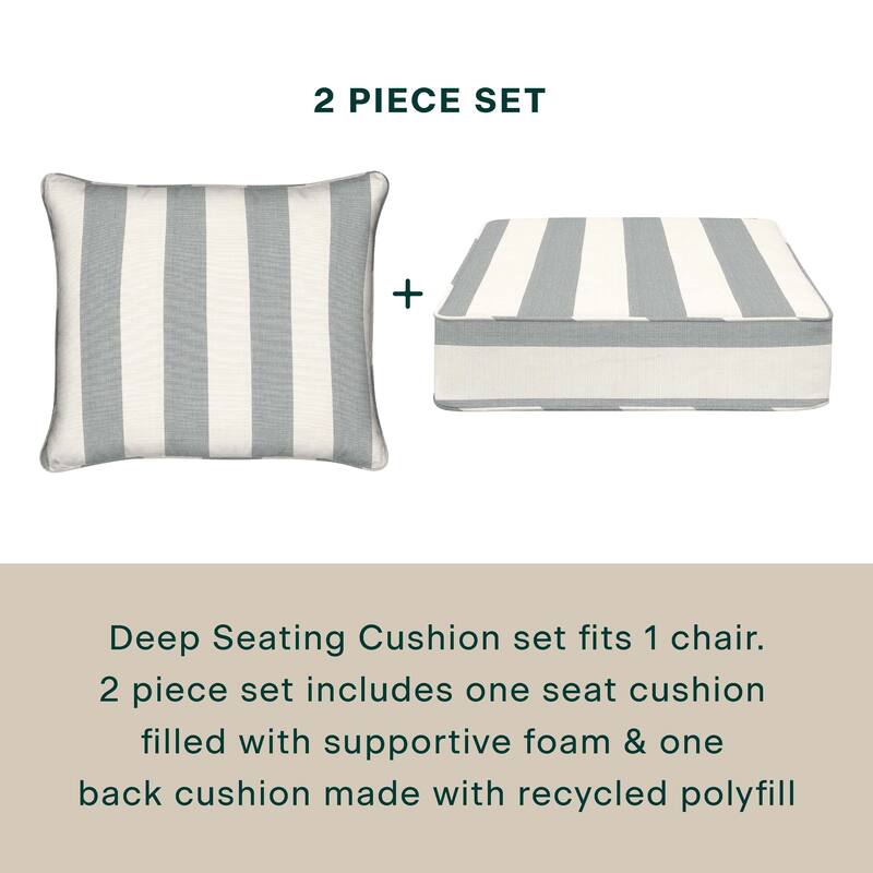 Outdoor Deep Seating Lounge Chair Cushion
