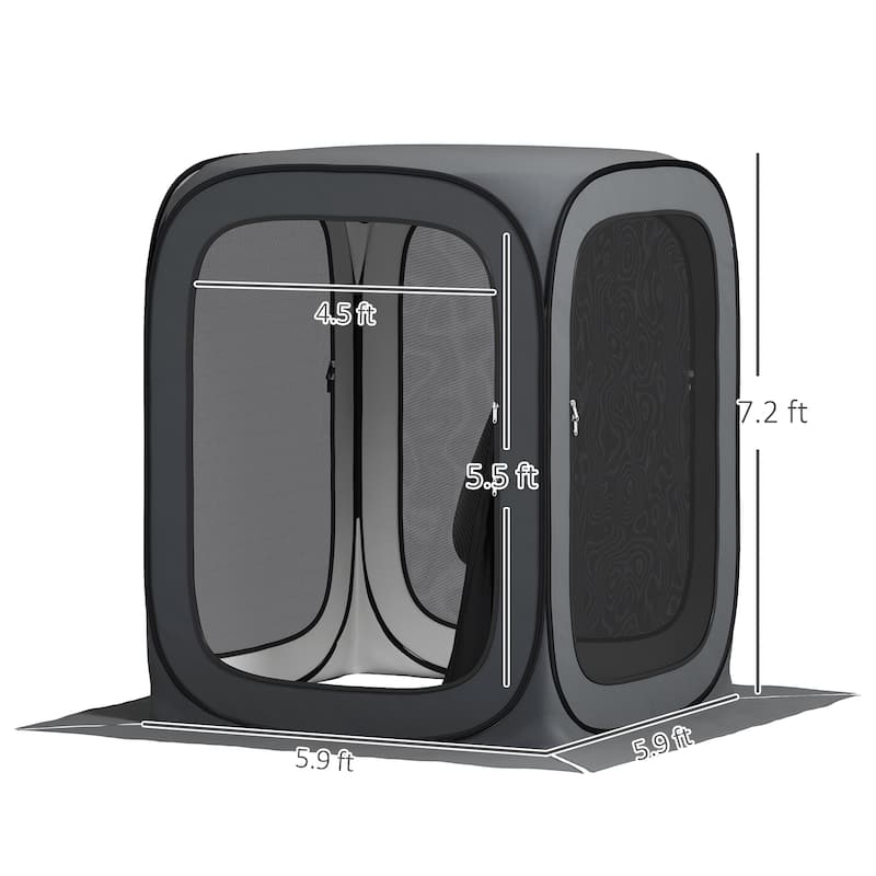 Pop Up Screen Room Tent Quick Setup Portable Outdoor Camping with Sun Protection - 70.9" L x 70.9" W x 86.6" H