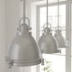 preview thumbnail 1 of 15, Hunter Bridgemoor 12" 1 Light Pendant - Kitchen Island, Dining room - Industrial, Farmhouse Brushed Nickel