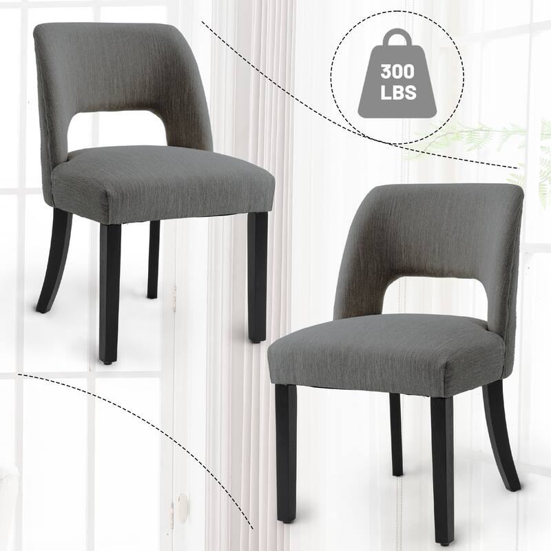 Set of 2/4/6 Modern Fabric Upholstered Dining Room Chair Kitchen Chairs with Wood legs