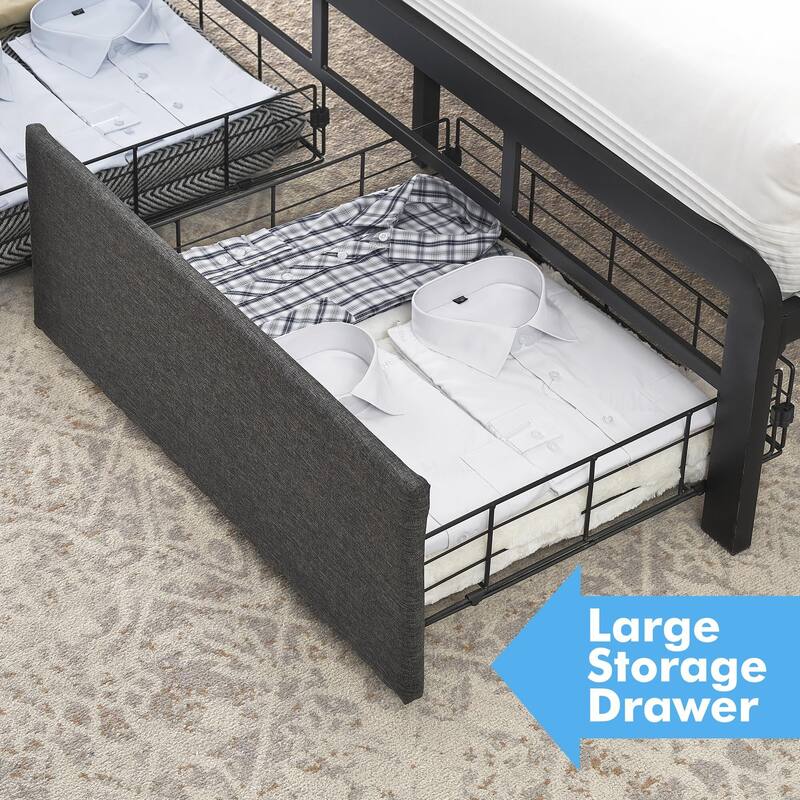 Bed Frame with 2 Storage Drawers