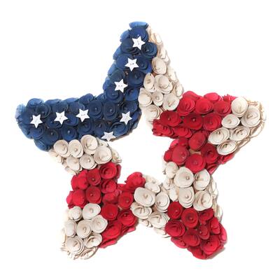 21" Red, White and Blue Star Decoration