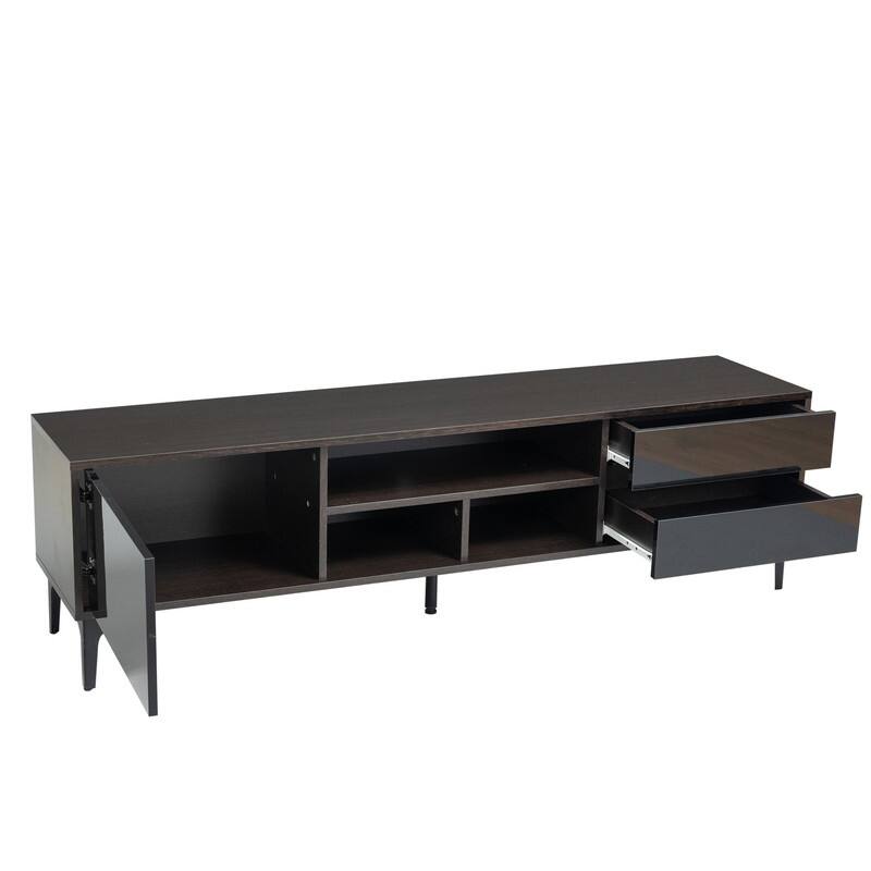 Modern TV Stand For TVs up to 65 Inches,TV Console with LED Remote Control Lights