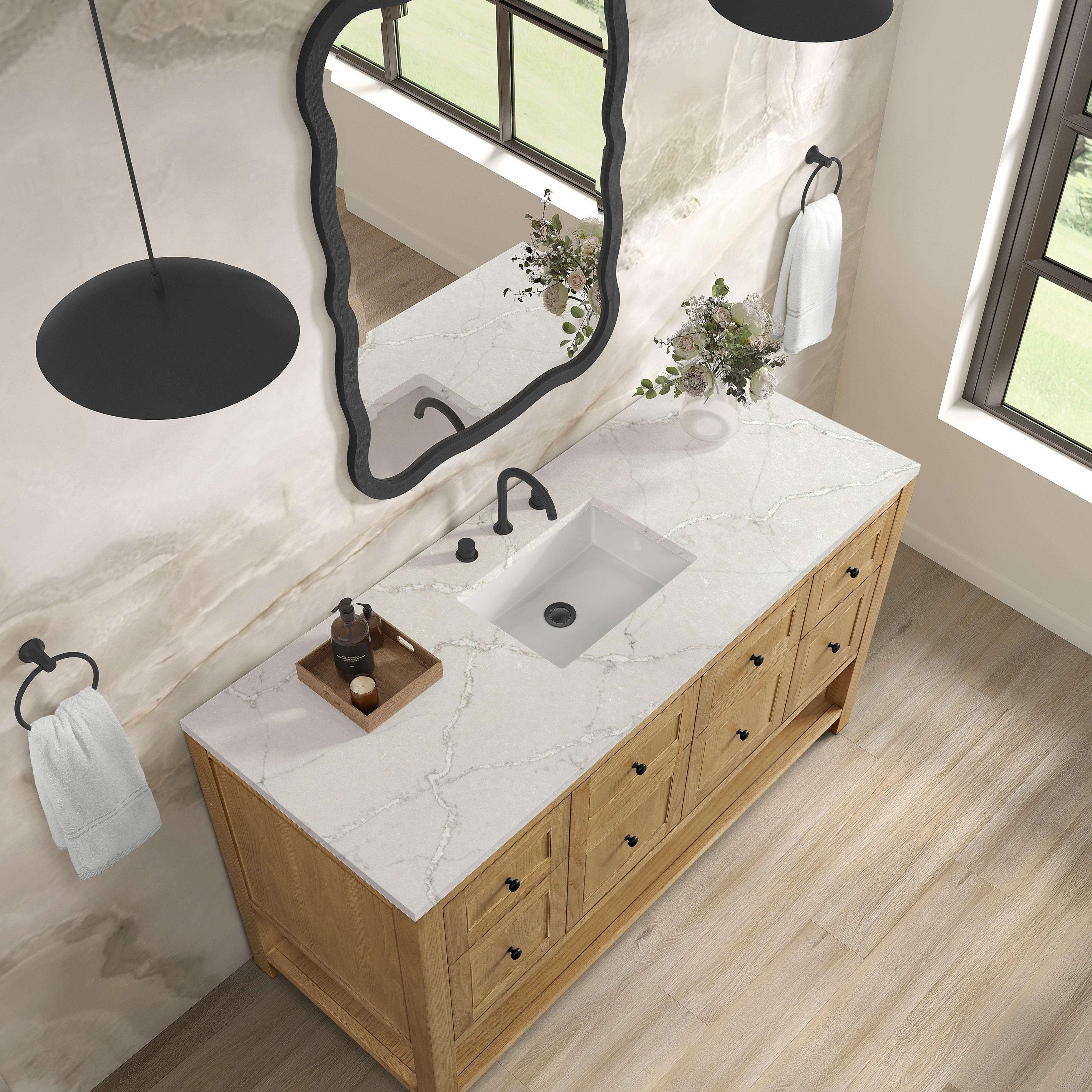 Breckenridge 60" Single Vanity, Light Natural Oak - 60S