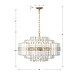 preview thumbnail 6 of 5, Hayes 16 Light Aged Brass Chandelier - 28"W x 20.5"H x 28"D
