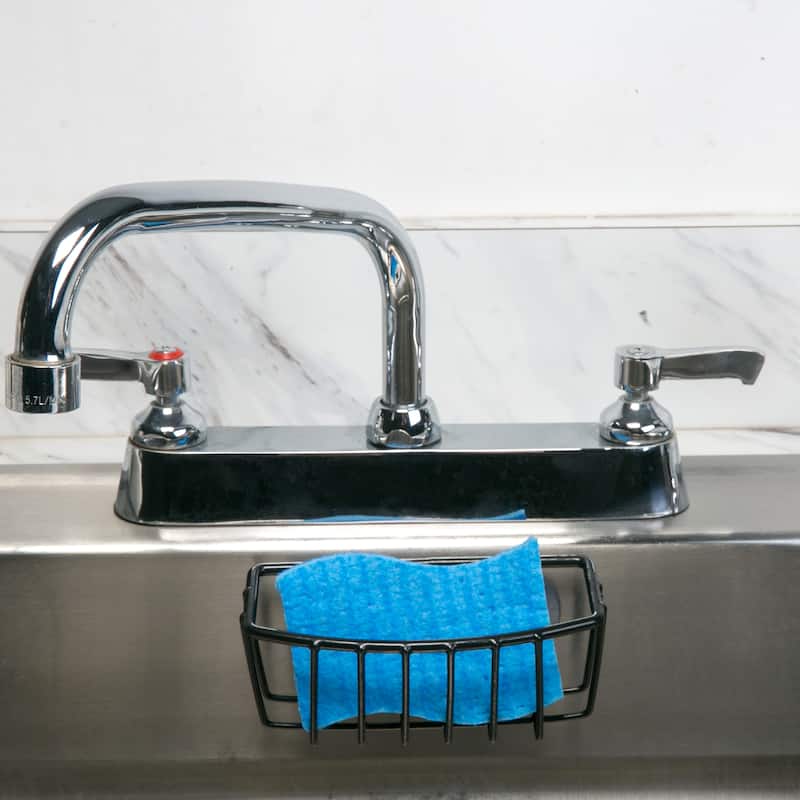 Kitchen Details Sponge Holder in Black - 5.5"X2.6"X2.4"