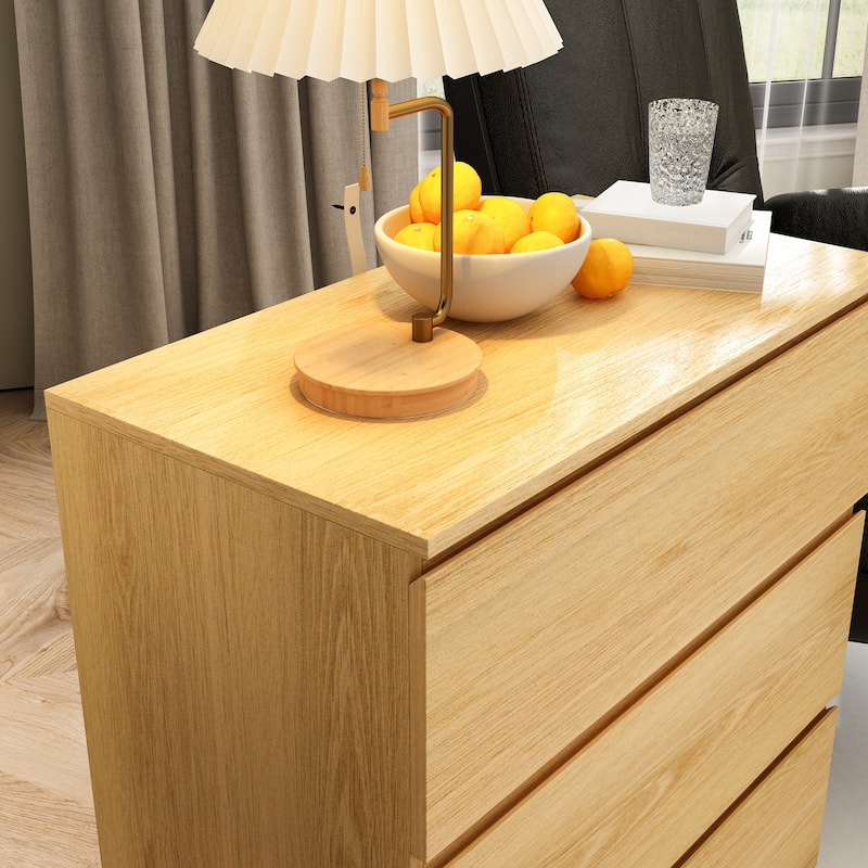 3 Drawer 32.3"H x 30.3" W Nightstand Chest Cabinet Dresser Bedroom Storage