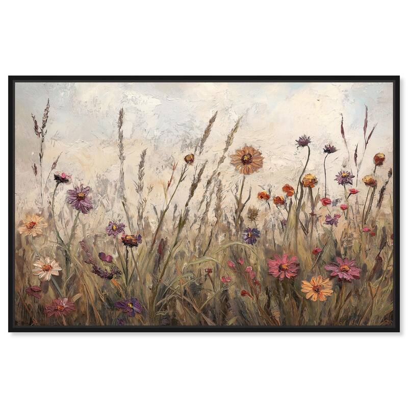 Vintage Blooms II Canvas by Art Remedy - Black - 54" x 36"