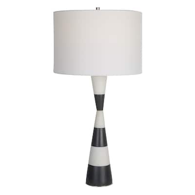 Uttermost Bandeau Banded Stone Table Lamp - 14 W x 29.5 H x 14 D (inches)