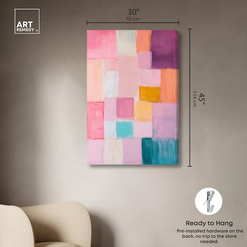 Color Squares III Canvas by Art Remedy, Gallery Wrapped