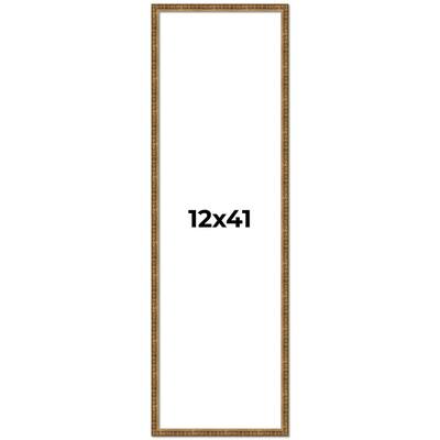 12x41 Frame Gold Kingsley Distressed Solid Wood Picture Frame Width