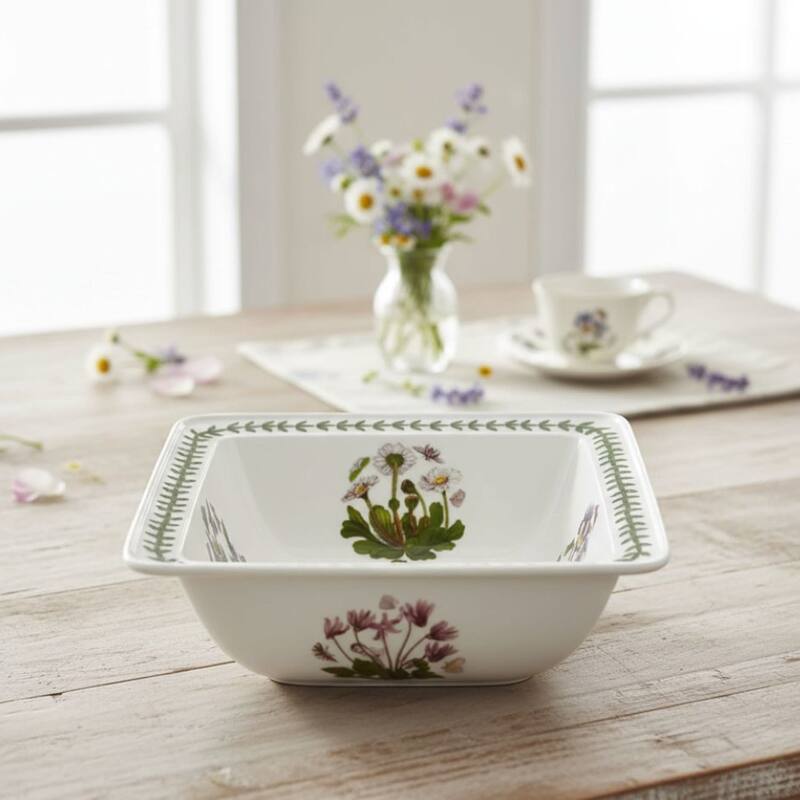 Portmeirion Botanic Garden Square Salad Bowl - 10.5"