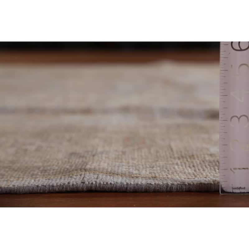 Hand Knotted Oriental 100% Wool Carpet Transitional All-Over Greys & Charcoal Oushak Area Rug - 11' 10'' X 8' 10''