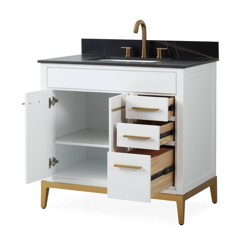 36" Tennant Brand Modern Style Beatrice Single Sink Bathroom Vanity