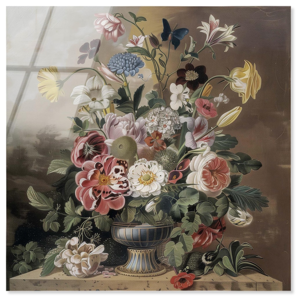 Classical Dream Vase Acrylic by Art Remedy, Ready to Hang