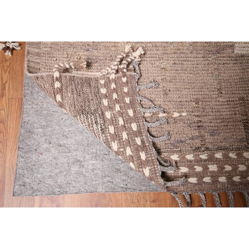 Moroccan Large Modern Area Rug Hand-Knotted Wool Carpet - 12'1"x 18'0"