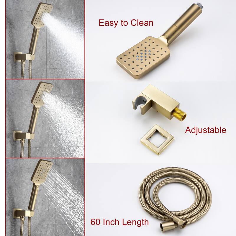 CLihome 3-Spray with 3 Functions Wall Mount Dual Shower Heads