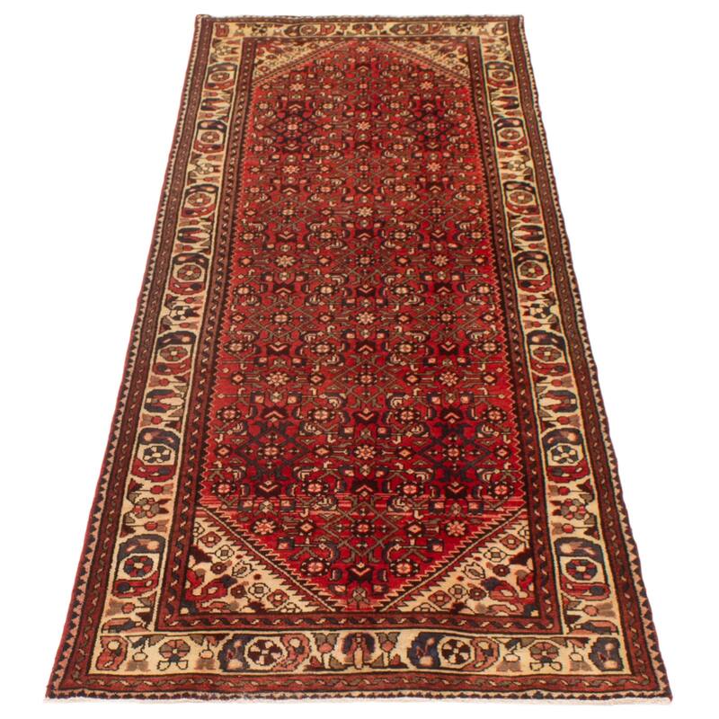 ECARPETGALLERY Hand-knotted Andelz Red Wool Rug - 3'7 x 10'3