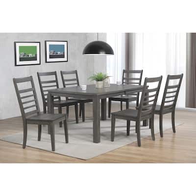 Extendable Dining Set Seats 8 - 82" Rectangular Table - 7 Piece Dining Room Set