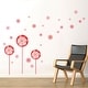 preview thumbnail 11 of 15, Walplus Red Pink Dandelion Flower Wall Sticker Nursery Decor Decal