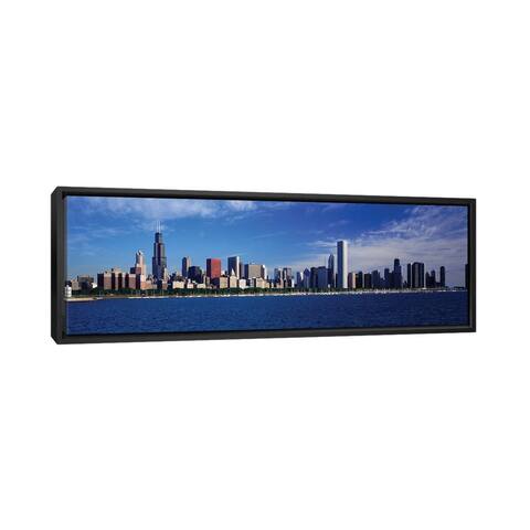 iCanvas "Skyline From Lake Michigan, Chicago, Illinois, USA" by Panoramic Images Framed Canvas Print