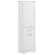 preview thumbnail 35 of 56, GDFStudio - Rowan Tall Freestanding Bathroom Storage Cabinet with Two-Sized Drawers and Adjustable Shelf